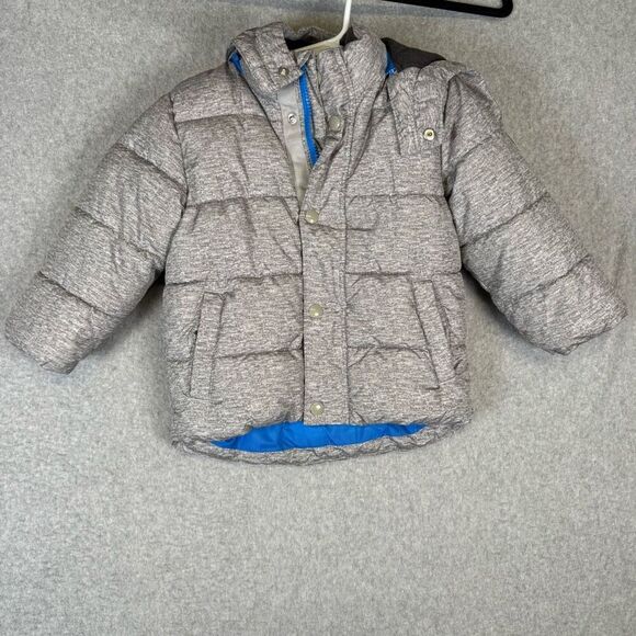 GAP Baby Size 2 Year Toddler Gray Quilted Puffer Jacket Coat Hooded - Picture 1 of 6